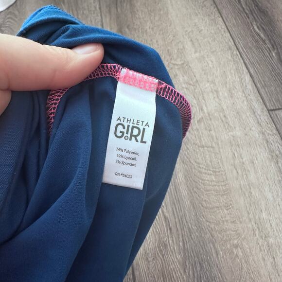 Athleta Girls' Blue Wrap Back Tank Top - Size Medium - Picture 4 of 4